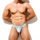Sexy men's thong high-elastic thin underwear U convex three-dimensional bag low waist fashion ink012 green M