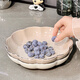 Clcey Internet Celebrity Ceramic Assiette pour la maison Utilisation 2023 Nouveau style Lumière Plat de luxe Plat simple Plat Plaque de table Haute Apparence Simple Color Color Glaze Plaque 2 Packs 1278 8,5 pouces