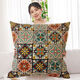Qi Yuan American living room sofa cushion pillow case cover square large pillow head bed large backrest SN1369 blue-colored tea pillow 40*40cm pillow case + pillow core