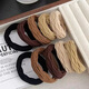 Damina High-elastic Maillard headband to tie hair, rubber band, durable high ponytail hair tie, simple temperament headwear, pattern mixed color towel ring, 10 pieces