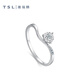 Xie Ruilin (TSL) TGOL Dynamic Ribbon Series Geometric K Gold Diamond Ring Women's Model 63353 No. 13 Ring