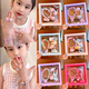 2024 Neues Kinderarmband kleines Mädchen süßes Ring Baby Cartoon Cartoon Clip Girl Schmuck Set Großhandel 179 Pink Kibbean [5 -teiliges Set]