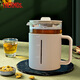 THERMOS Health Pot Tea Kettle 24H Appointment Kettle with Tea Strainer Glass Health Pot Intelligent Constant Temperature Electric Kettle 1.2L EHA-1613E-B