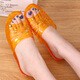 Yunyouli (yunyouli) summer women's crystal sandals comfortable flat heel PVC slippers 1478 brown 36