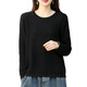 
Zhidou Dou 2025 literary solid color sweater for women loose and versatile trend, black 9901 model M Recommended 115-130Jin [Jin equals 0.5 kg]
