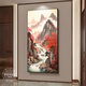 惠利得旭日东升山水画新中式入户玄关装饰画正对门风景壁画走廊过道挂画 旭日东升A款 100*200 LED灯画（智能led灯充电宝42