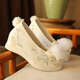 Juan's silk 2025 old Beijing cloth shoes ancient style high-rise bow shoes ethnic style embroidered shoes erect toe pendant pearl Hanfu shoes women pink 37