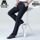 
AJGNEAMAIN Italian light luxury trousers men summer middle-aged and elderly loose straight business casual thin breathable suit trousers men 9900-1 dark blue [without pleated slim version] 29 sizes [2 feet 2 waist]