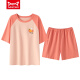 El juego de pijama de manga corta para mujeres Catman Miiiow para el verano viene con almohadillas en el pecho integradas con ropa de verano de algodón delgado de gran tamaño se puede usar fuera de GXT1047 m (recomendado 75-95Jin [Jin es igual a 0.5 kg])