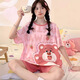Jingpufei Summer Sweet Cartoon kurzärmeligte Pyjamas für Frauen können draußen in Guangzhou dreizehn Zeilen getragen werden.
