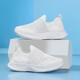 Chaussures en maille pour enfants Summer Breathable Hollow Single Net pour hommes et filles Chaussures de sport pour le printemps et l'automne Maisses de course pour enfants moyens pour les enfants Couverture 677 White [Single Net Hollow Summer Style] 34 [Longueur intérieure 22,0 cm]