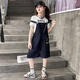 Disney Girls Denim Everlys 2025 New Summer Ropa Pantalones Niños Niños Investables Versátiles Versátiles delgados Color Caminado corto 130 cm