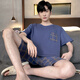 Xuanzhu men's pajamas men's summer short-sleeved thin suit 2025 new men's summer large-size home clothing HDE9928 L men: