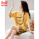 Catman (Miiow) El juego de pijama de manga corta para mujeres de verano viene con ropa para almohadillas integradas para la almohadilla integrada de gran tamaño, algodón puro de verano, se puede usar fuera de GXT1047 m (recomendado 75-95 Jin [Jin iguala 0.5 kg])