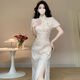 UKUHPK Neuer chinesischer Stil modifiziertes Cheongsam Mädchen besticktes schlankes High-End-Kleid 9221 2xl