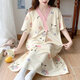 
Cao Jing family pregnant women pajamas in summer short-sleeved skirts for delivery with breast pads confinement clothes in hospitals can wear large-size breastfeeding skirts outside QSY16813 short-sleeved skirts 3XL size recommended weight 148-180 Jin [Jin equals 0.5 kg]