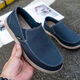 Zapatos de lona para hombres de Kalochi para hombres con un pie perezoso casualidad baja baja alucinable Los zapatos para hombres aman livianos y sin deslizamiento azul marino 42 tamaño 42 m9