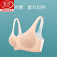 浪莎（langsha）2件装无痕内衣女夏季薄款小胸夏天透气美背运动背心式文胸罩 【银灰色+肤色】 L 建议100-120