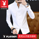 Playboy (Playboy) Chinesisches Top -Shirt Herrenanzug Innere Wear Retro -Stil Herrenhemd Chinesische Tang Anzug Ständer Kragen Lose Langarm Marke 9905 Schwarz (Langarmgefühl) m