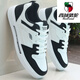 Zapatos de hombres de la marca de camello occidental (Vancamel) para la primavera y el verano 2025 Nuevos zapatos blancos de cuero para hombres versátiles versátiles zapatos casuales 9910 modelo insignia blanca y negra 41