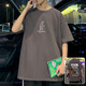 Gtyuwvg reines Baumwoll-T-Shirt-T-Shirt Herrenmarke Casual Lose Runde Hals Kurzarmige Jungen Teenager Sommer Neues, vielseitiges T-Shirt 3899 Blue XL etwa 140-160jin [Jin gleich 0,5 kg] kann getragen werden