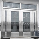 
304 stainless steel doors rural self-built house entrance door double door glass entrance stainless steel rose gold style 9902