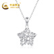 CHINA GOLD Wound Star PT950 Platinum Necklace for Women Platinum Wishing Star Pendant Birthday Gift for Girlfriend Pendant*Platinum Weight Approximately 1.5g Free Silver Chain