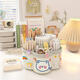 Porte-enclos rotatif Cylindre cosmétique épaissis de la papeterie de bureau multi-fonctions de rangement de rangement de stockage de stockage cosmétique 1 pack [boîte de rangement en rotation]