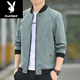 Playboy (Playboy) 2025 Frühlings- und Herbstjacke Herren-Trendy Baseball Collar Thin Casual Short Style Outdoor mit hübsche Herrenjacke 686 Jacke [schwarz] XL [Vorgeschlagen 105-120jin [Jin ist ungefähr 0,5 kg]]