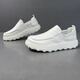 Gy Jinlilai 2025 Été épais semed paresseux Homme coup de pied Locs en cuir chaussures de voyage creuses chaussures pour hommes respirant sport reste 9898 surface en cuir vert 41