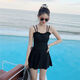 Qingchiying (QINGCHIYING) swimsuit women one-piece, cover the belly and make you look slim and conservative 2025 new Korean ins style hot spring sexy fairy swimsuit pink 12041 2XL