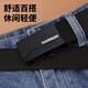 Zuverlässiger Belt Herren -Leinwand geflochtener Gürtel Casual und vielseitig Innenverkleidung Automatische Schnalle Student Military Training Nylon Jeansgürtel Schwarz [robust und langlebig, zehn Jahre Garantie] 120 cm