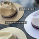 Woodpecker (Tucano) Panama Paille Chapeau Men Big Head Swing Sun Sun Chat UV Paille du soleil Protection du soleil Jazz Paille Hat Universal Men and Women All-Match Khaki Brown M54 ~ 57 cm (Envoyer une corde à l'épreuve du vent)
