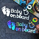 Tongru Wall convient aux autocollants d'avertissement Babyincar. Il y a un bébé autocollant dans la voiture. Bébé dans la voiture. Enfants dans la voiture. Laser coloré 12189cm étanche et protection solaire.