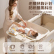 ULOP (ULOP) Xingmeng Folding Crib Multi-functional Bed Moveable Splicing Baby Bed Newborn Sleeping Artifact Shaking Cook Deluxe Top-Fit One-click Folding Crib-Xinghe Gold Cradle Crib with Mosquito Net Diaper Table-Send Brown Pad