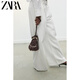 
zara2025 spring new product women's bag shell decoration gloss mini one-shoulder handbag 6548510721 official flagship light beige