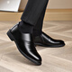 YRC Yierkang leather shoes for men in spring genuine leather men casual business formal wear black one foot breathable cowhide youth Yierkang CZ 6189 four-season black 38