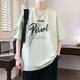 Woodpecker (Tucano) Kurzärärmelte Herrenmodelle Modemarke Briefe Runde Hals halbärmelig T-Shirt American Casual Herren Rotatorenhülle Loose T-Shirt 693 Meter Weiß M ([80-100jin [Jin gleich 0,5 kg]]))