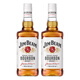 Jim Beam (Jim Beam) Jim Beam Jim Beam Bourbon Whiskey Foreign Liquor Lemon Chava Hi-Bang Coke Barrel Jim Beam White Jim Beam 700mL 2 Bottles