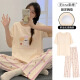 SANGJI new summer cute cartoon pajamas set female student QG9207 M