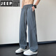 Jeep Spirit Ice Silk Pantalon de l'été masculin mince belle tendance américaine lâche et polyvalent pantalon décontracté à patte droite pour garçons 6636 # Green militaire M