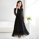 Tinte und Wash Beauty [Seidenholzohren] Zhongdashu Sommer plissierter Maulbeer-Seidenkleid für Frauen, schlanker Rock mit mittlerer Länge 9272 Weiß L (115-125jin [Jin ist gleich 0,5 kg])