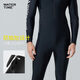 WATERTIME wetsuit men's swimsuit sun protection quick-drying surfing suit one-piece jellyfish suit snorkeling suit one-piece wetsuit - black silver M