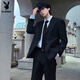 Playboy DK uniform Japanese men's black suit spring and autumn solid color graduation uniform casual formal suit jacket suit black suit only thin section M height 160-167CM, weight 95-115Jin Jin equals 0.5 kg