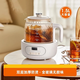 Japan's new multifunctional tea kettle all-glass constant temperature health kettle for home office small scented tea kettle upgraded stew pot type steaming double tea drain + glass stew 0L