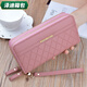 Yunluo Qixi Large Capacity Wallet Women's Long Student Clutch Double Zipper Korean Style Ladies Key Mobile Phone Bag Diamond Clutch Taro Purple Upgraded Large Capacity Upgraded Large Capacity Inventory