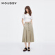 moussy 2025夏季新品复古港风垂感A型牛仔半身裙女028ISA11-2601 070米色 M