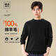 HLA Heilan House brand exclusive long-sleeved sweater for men's light business classic round neck pure wool sweater