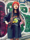 American Trendy Brand Human Makon Year Year Limited kurzärmelige Männer Paar Sommer Cartoon Tier T-Shirt Frauen Top 3886 Black S