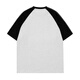Dingfengbaoluo American T-shirt Men's Men's Summer Loose Contrast Couleur Couleur décontractée Hl74 White Grey M